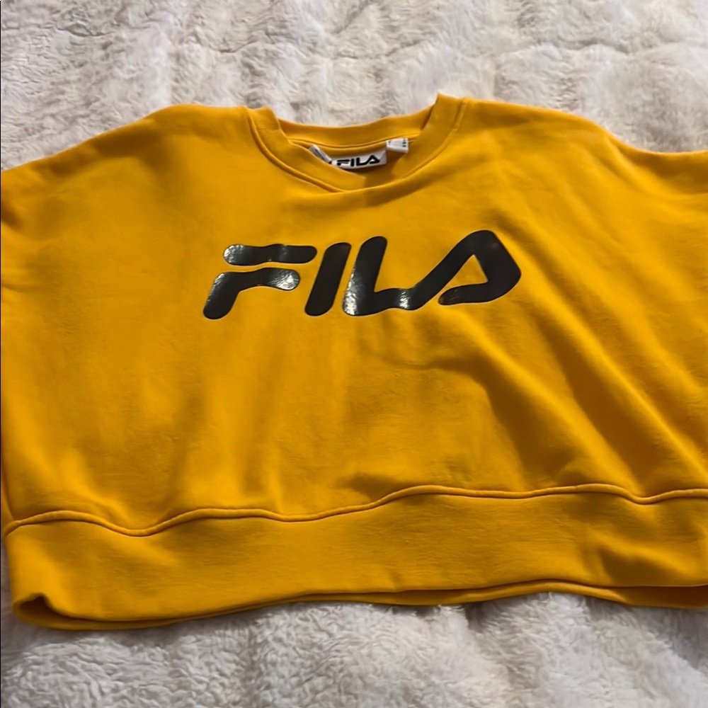 Fila Mustard Crewneck with Black Logo